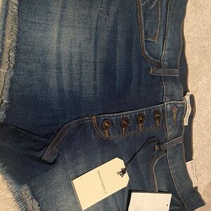 Whetherly Dark Blue Denim Shorts